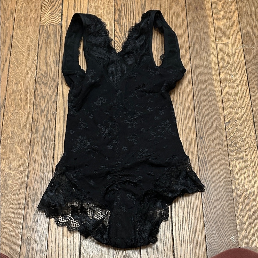 Black Lace Trim Women’s Bodysuit